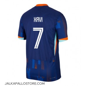 Alankomaat Xavi Simons #7 Vieraspaita EM-Kisat 2024 Lyhythihainen